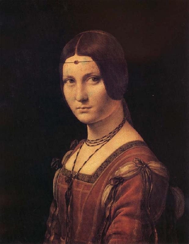 LEONARDO da Vinci Portrait de femme,dit a tort La belle ferronniere oil painting image